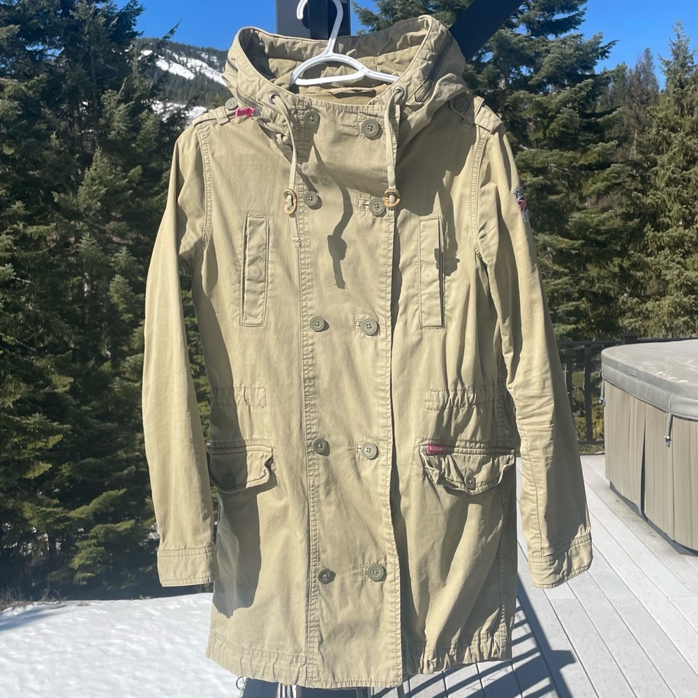 Superdry Rookie Military Trench Coat Size M